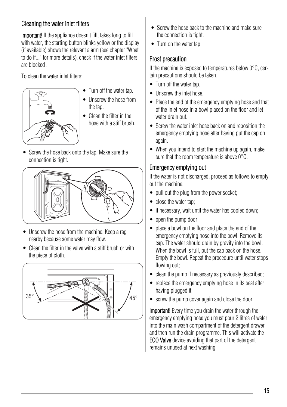 Zanussi ZWN 6120 L User Manual | Page 15 / 24