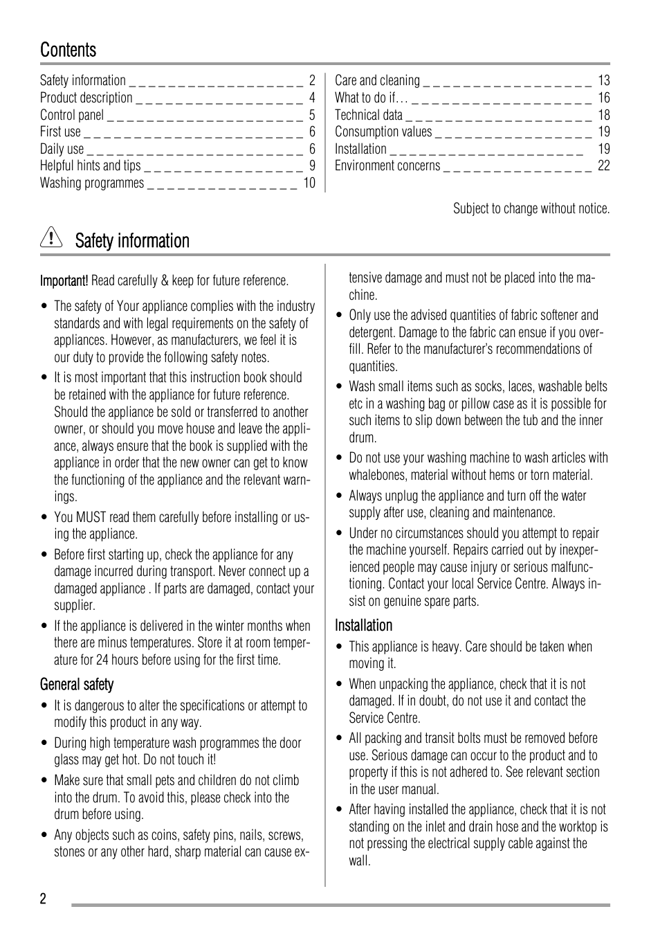 Zanussi ZWN 6120 L User Manual | Page 2 / 24