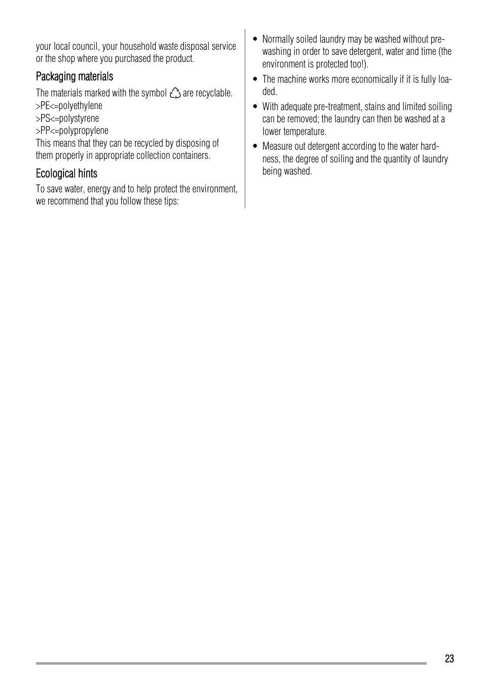Zanussi ZWN 6120 L User Manual | Page 23 / 24