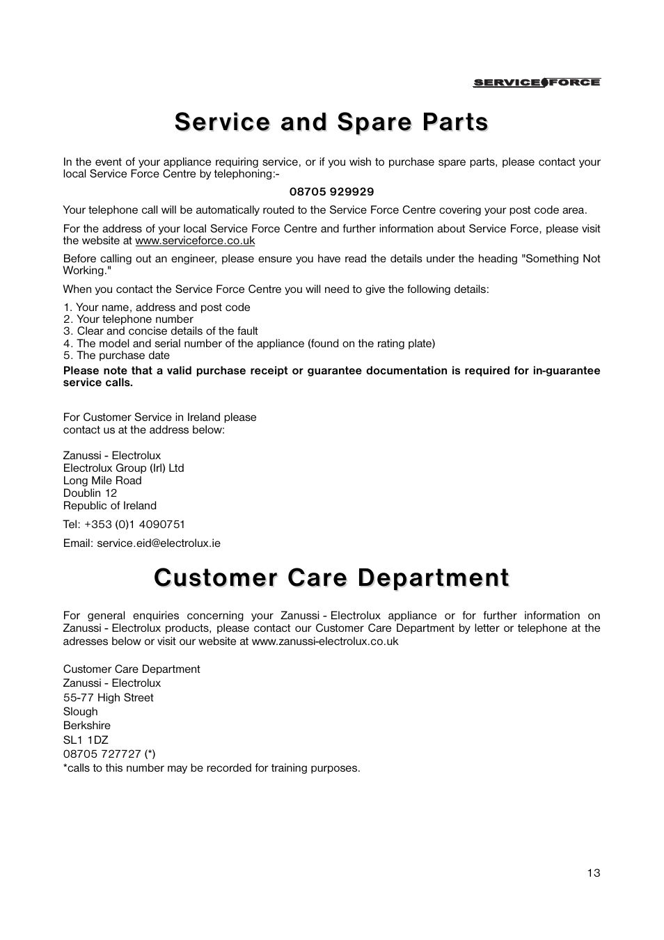 Zanussi ZRD 7846 User Manual | Page 13 / 20