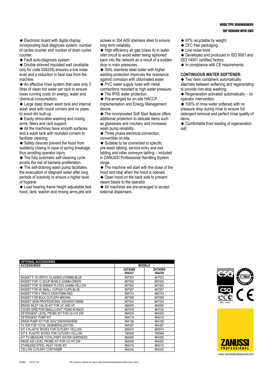 Zanussi | Zanussi 504237 User Manual | Page 2 / 3