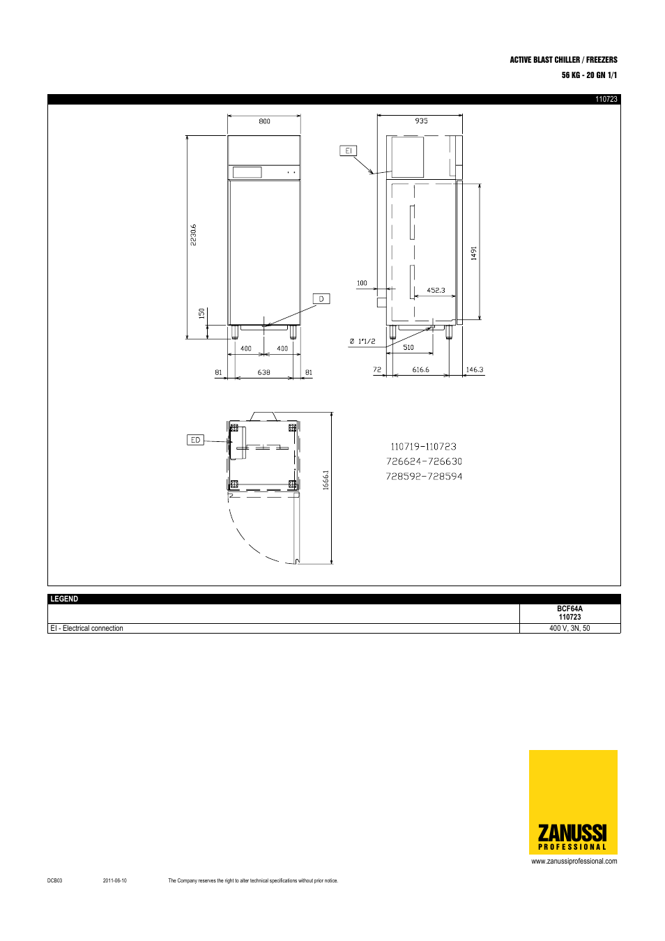 Zanussi | Zanussi BCF64A User Manual | Page 3 / 3