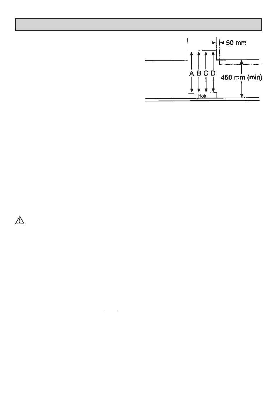 Installation instructions, Clearance heights | Zanussi ZHC960 User Manual | Page 12 / 16