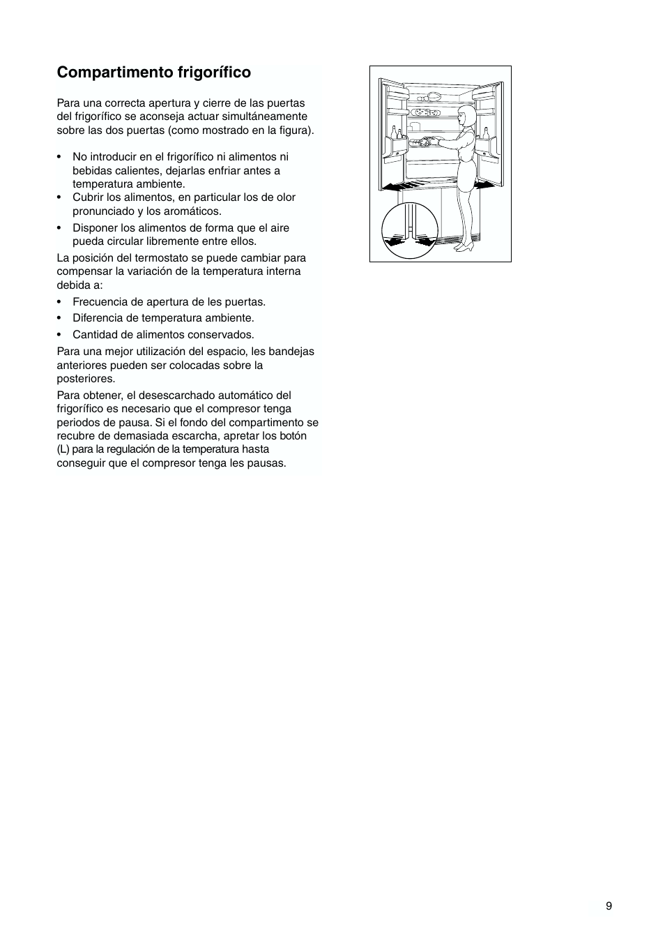 Compartimento frigorífico | Zanussi ZJB 9476 X User Manual | Page 9 / 32