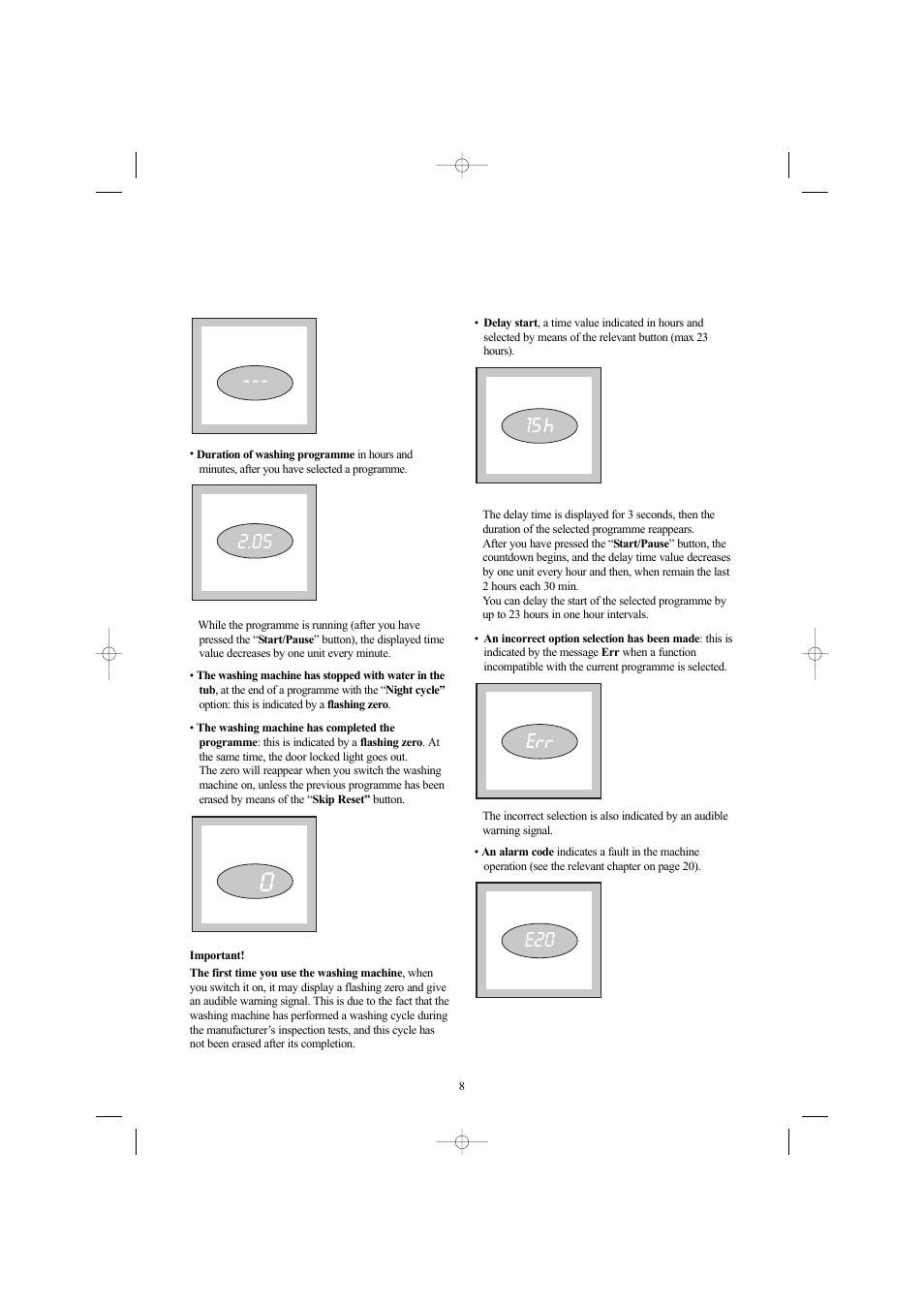 Zanussi ZWN 1420 G User Manual | Page 8 / 28