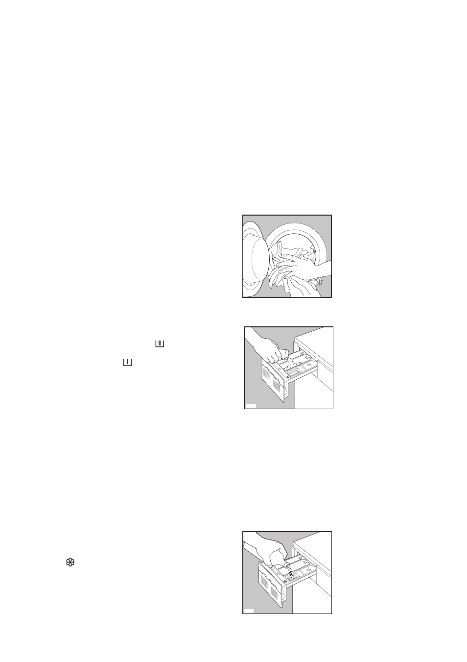 Operating sequence, Load the laundry, Measure out the detergent | Detergent quantities, Measure out the fabric softener | Zanussi WJS 1397 W User Manual | Page 7 / 31