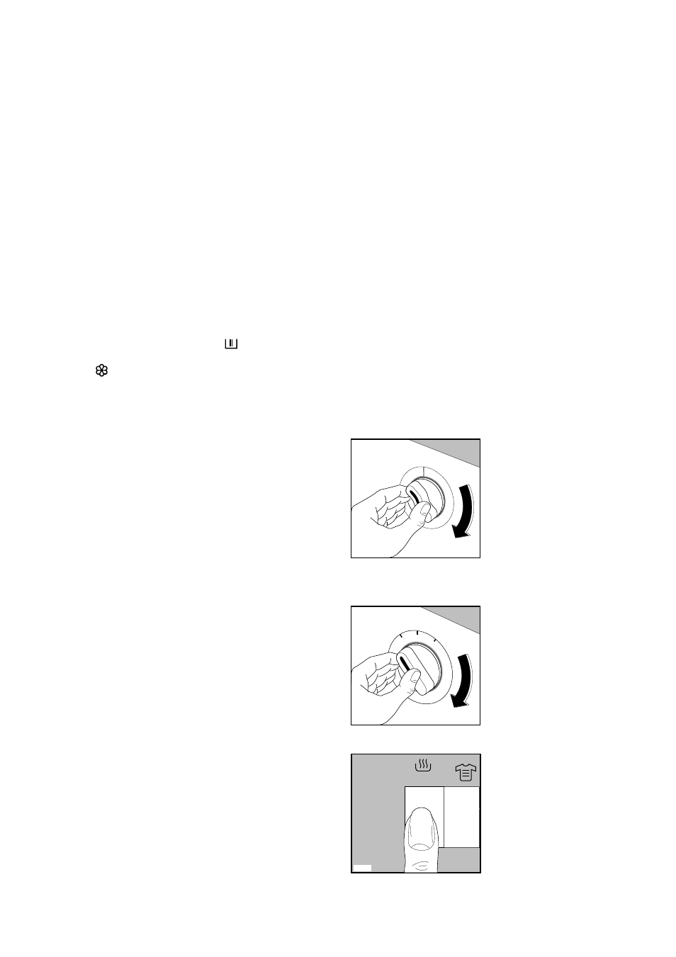 Load the laundry, Measure out the detergent and fabric softener, Select the programme | Select the required time, Select auto-drying | Zanussi WDS 1183 W User Manual | Page 13 / 31