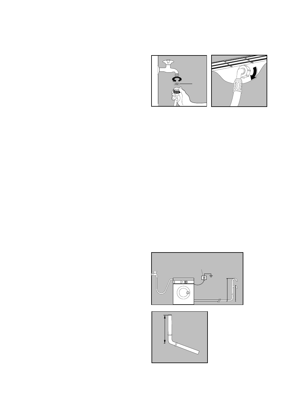 Water inlet, Water drainage | Zanussi WDS 1183 W User Manual | Page 27 / 31