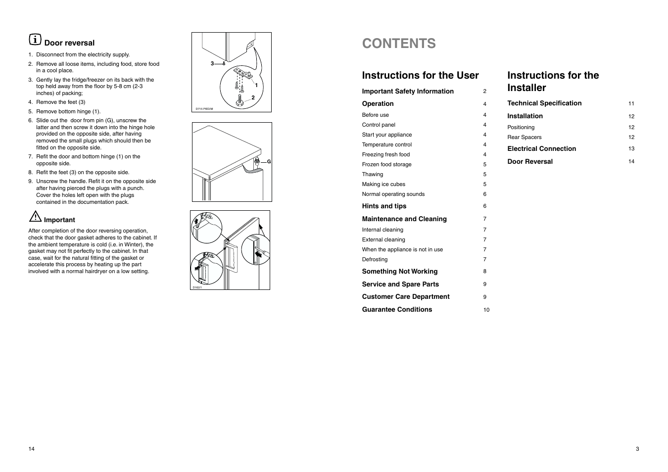 Zanussi ZF 57 W User Manual | Page 14 / 16