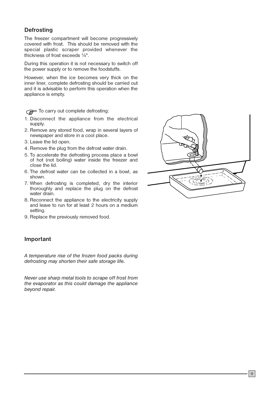 Zanussi ZCF 52 C User Manual | Page 9 / 16