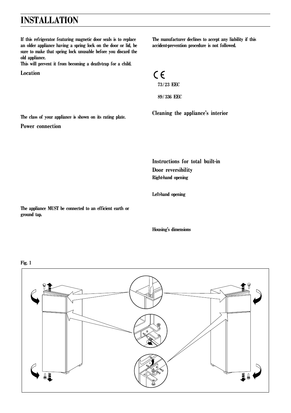 Installation | Zanussi ZI 5280 D User Manual | Page 4 / 10