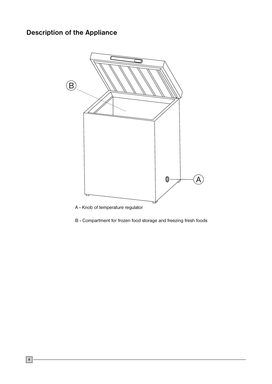 Description of the appliance | Zanussi ZFC103 User Manual | Page 4 / 12