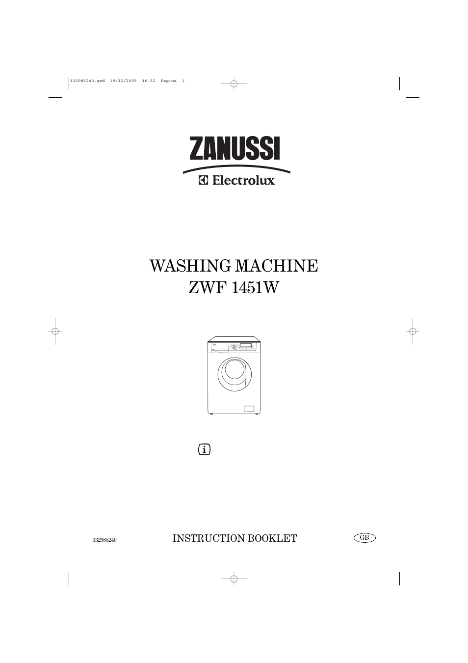 Zanussi ZWF 1451W User Manual | 32 pages