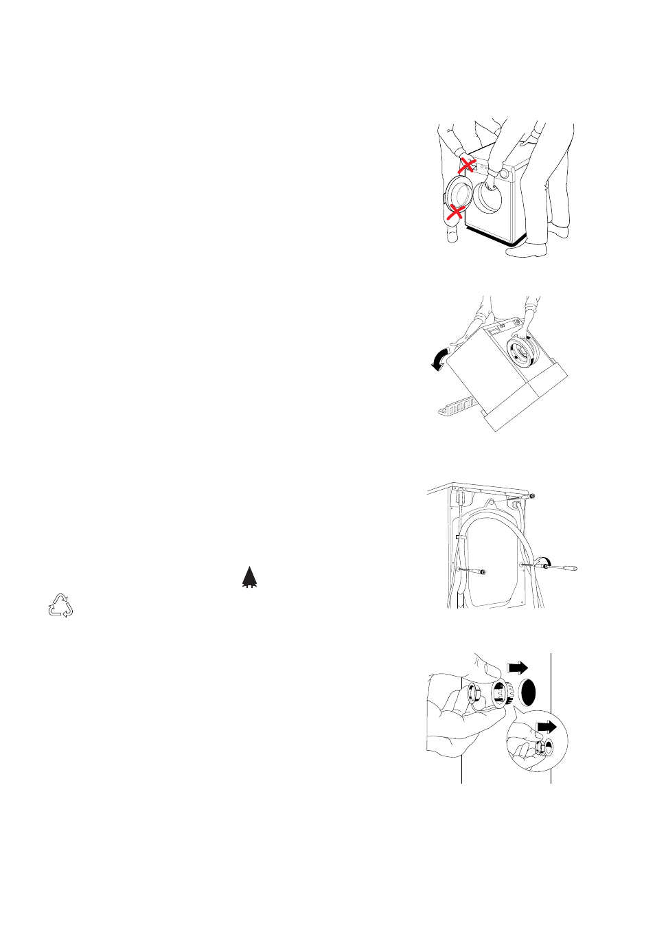 Unpacking the machine | Zanussi FC 1200W User Manual | Page 17 / 20