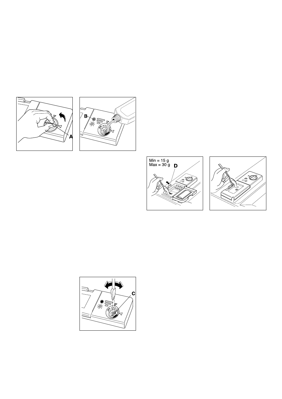 Rinse aid, Filling with rinse aid, Adjusting the dose | Use of detergent, Compact detergents with enzymes | Zanussi DA 4142 User Manual | Page 11 / 16