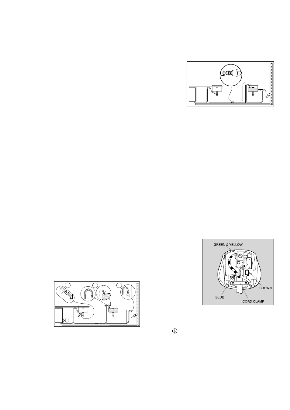 Installation, Levelling, Water supply connections | Water outlet hose connection, Electrical connection, Proceed as follows | Zanussi DA 4142 User Manual | Page 15 / 16