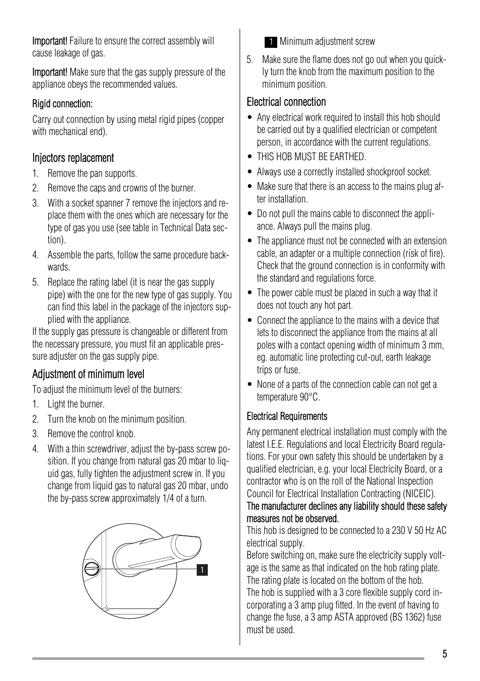 Zanussi ZGL62IT User Manual | Page 5 / 16