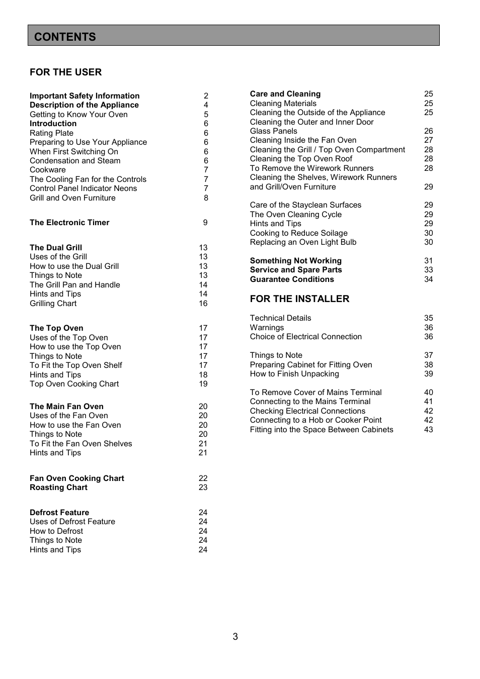 Zanussi ZHF 470 User Manual | Page 3 / 44