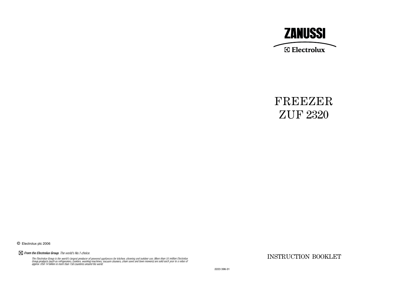 Zanussi ZUF 2320 User Manual | 16 pages