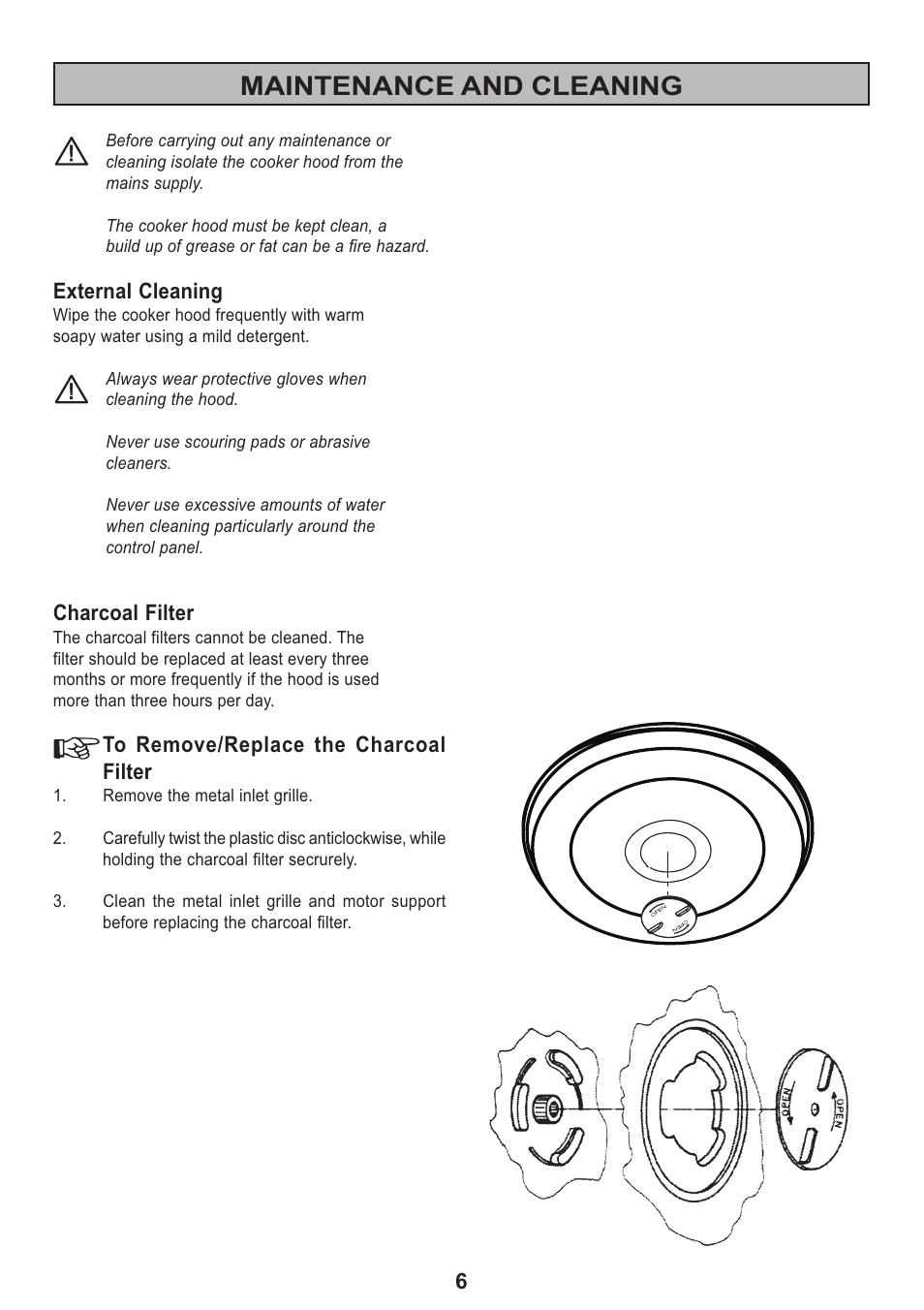 Maintenance and cleaning | Zanussi ZHT 610 User Manual | Page 6 / 20