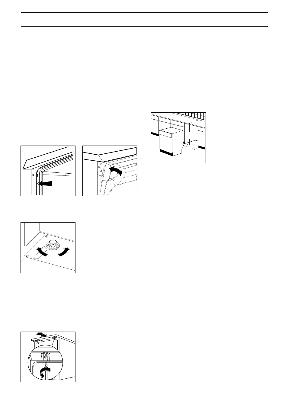 Installation, Positioning, Levelling | Adjusting the worktop | Zanussi DW 911 User Manual | Page 4 / 20