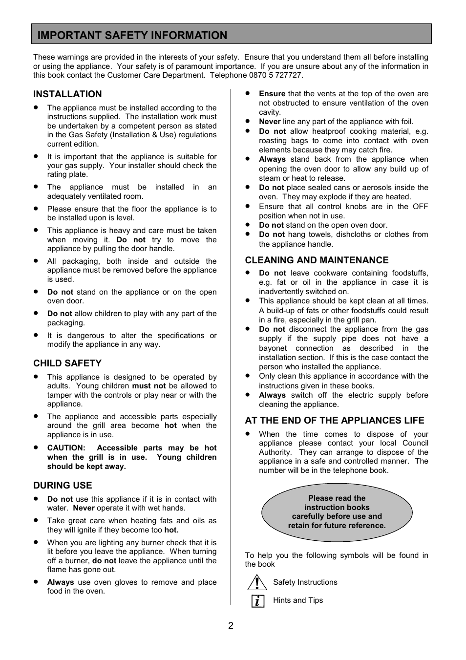 Important safety information | Zanussi ZCM 1000X User Manual | Page 2 / 24