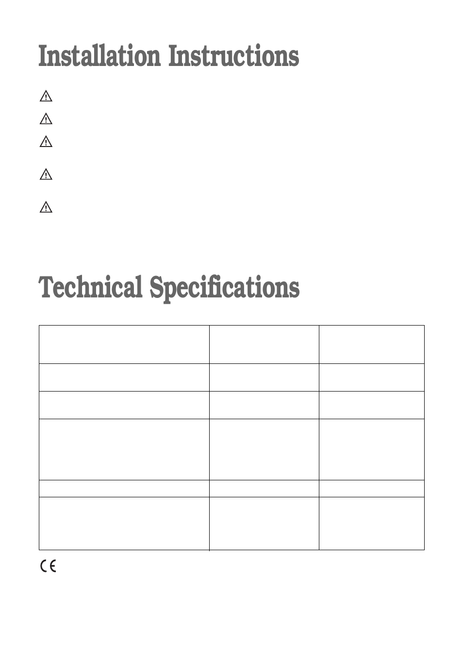 Installation instructions technical specifications | Zanussi ZWV 1651S User Manual | Page 27 / 32