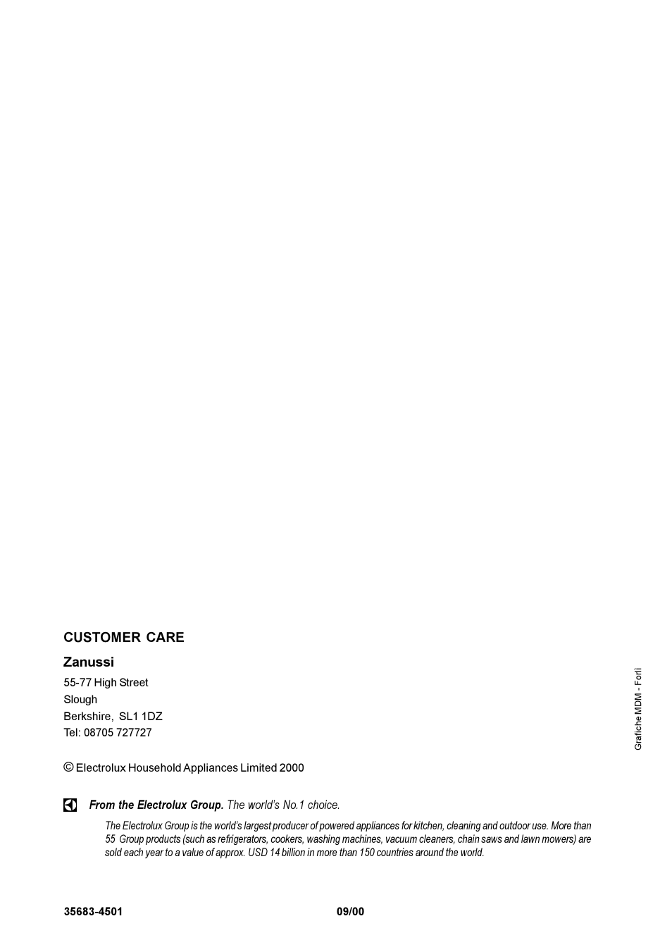 Zanussi ZGP 982 User Manual | Page 16 / 16