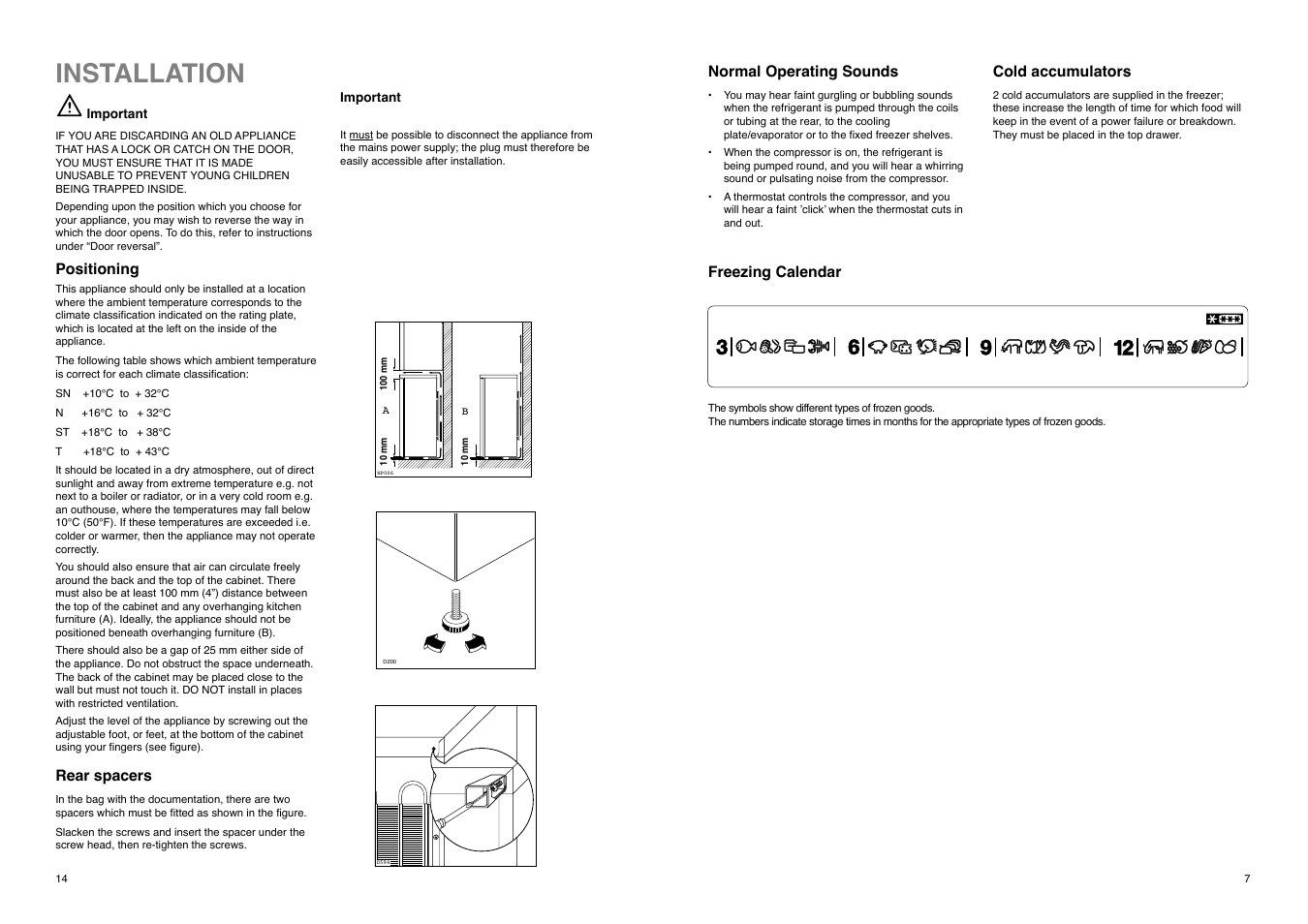 Installation | Zanussi ZFA 96 W User Manual | Page 14 / 20