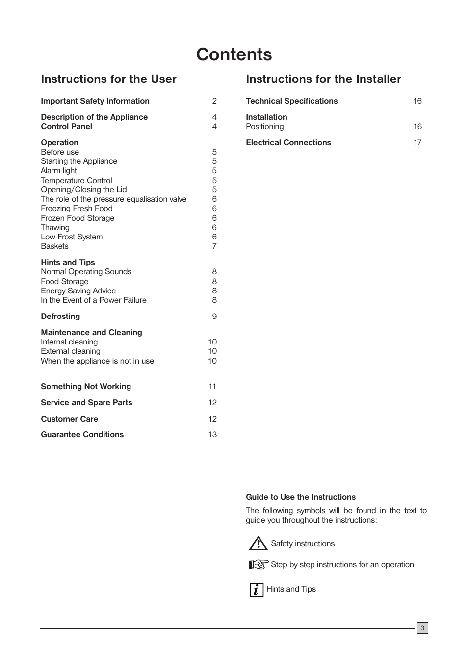 Zanussi ZCF 78 A User Manual | Page 3 / 16