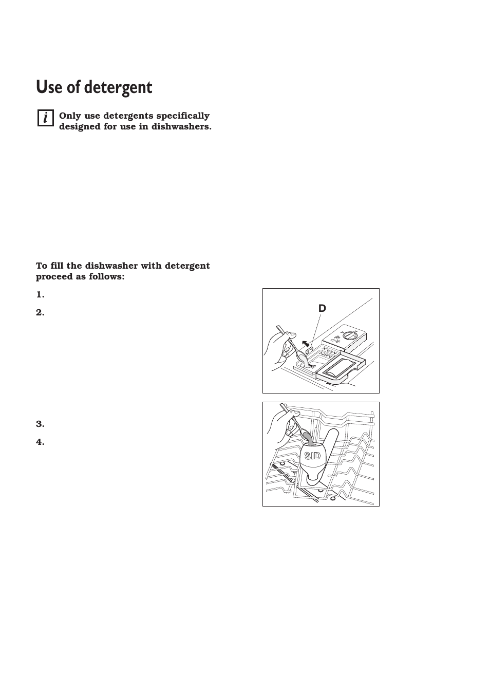 Use of detergent | Zanussi ZT 6810 User Manual | Page 10 / 32