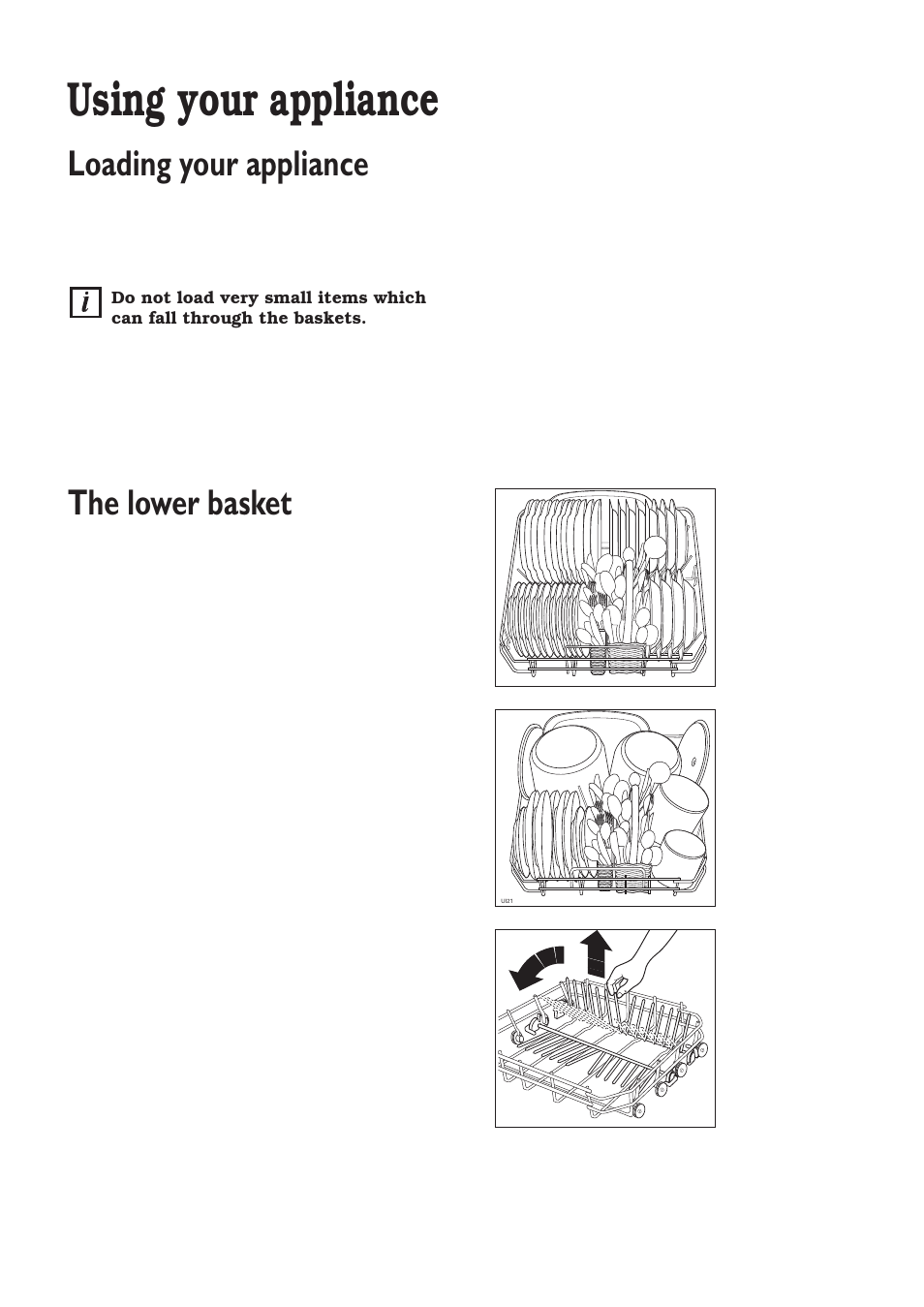 Using your appliance, Loading your appliance, The lower basket | Zanussi ZT 6810 User Manual | Page 12 / 32