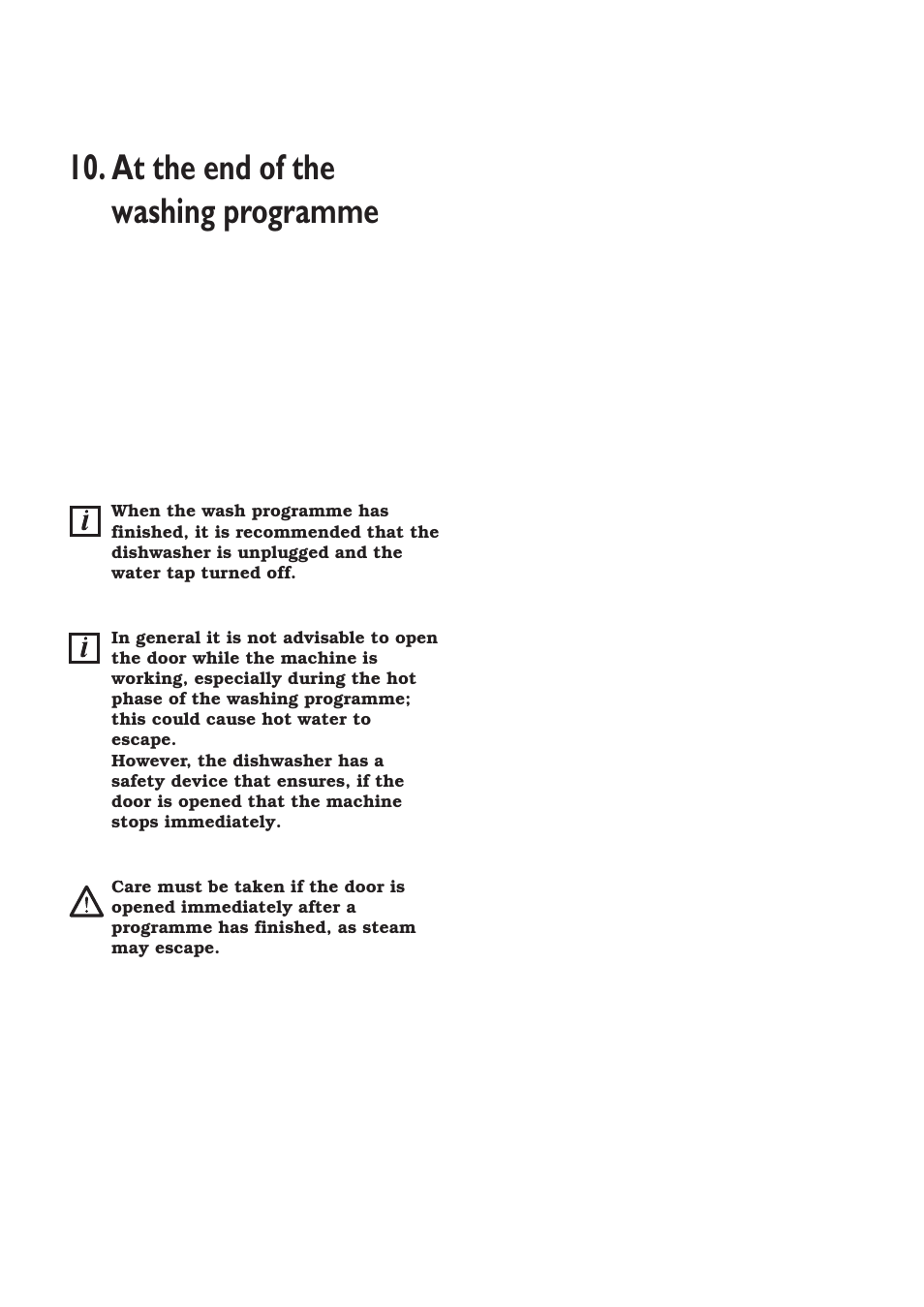 At the end of the washing programme | Zanussi ZT 6810 User Manual | Page 18 / 32