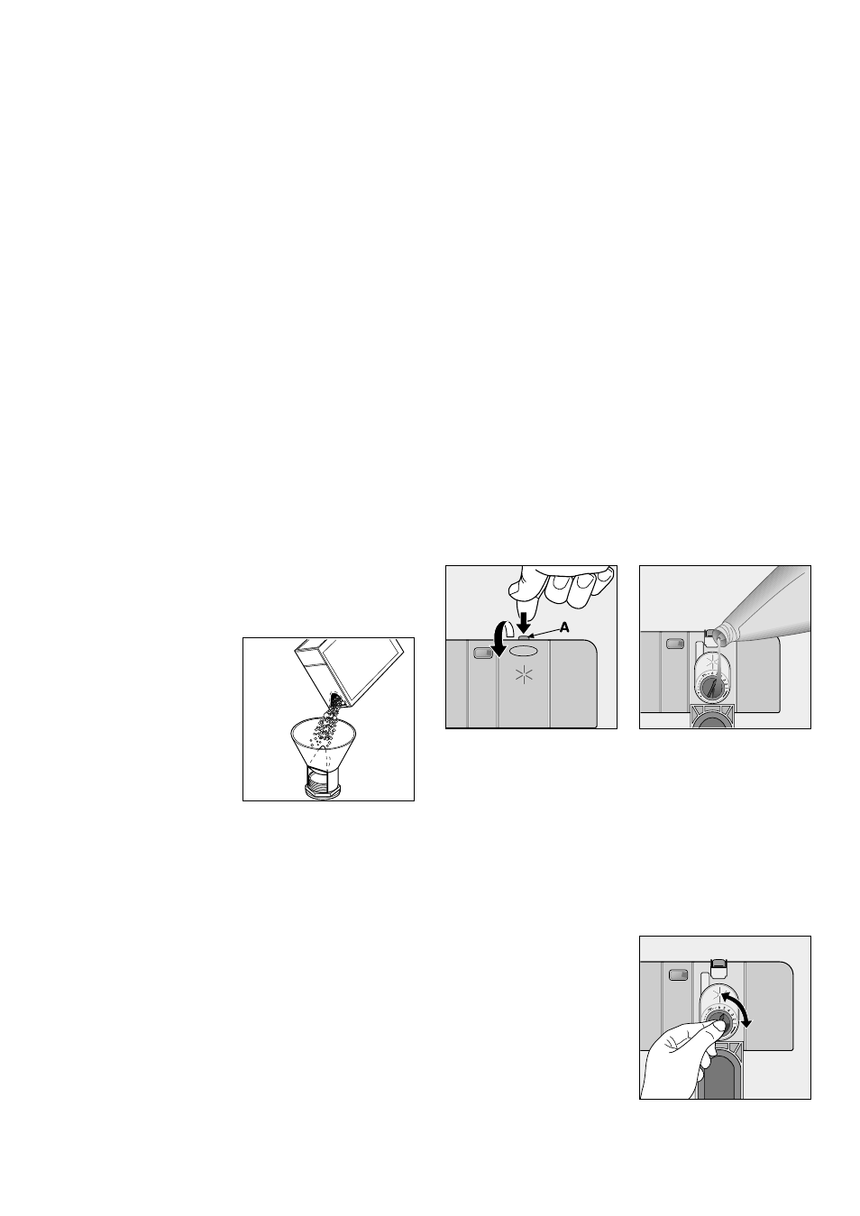 Filling with salt, Rinse aid, Filling with rinse aid | Adjusting the dose | Zanussi DE 6854 User Manual | Page 6 / 20