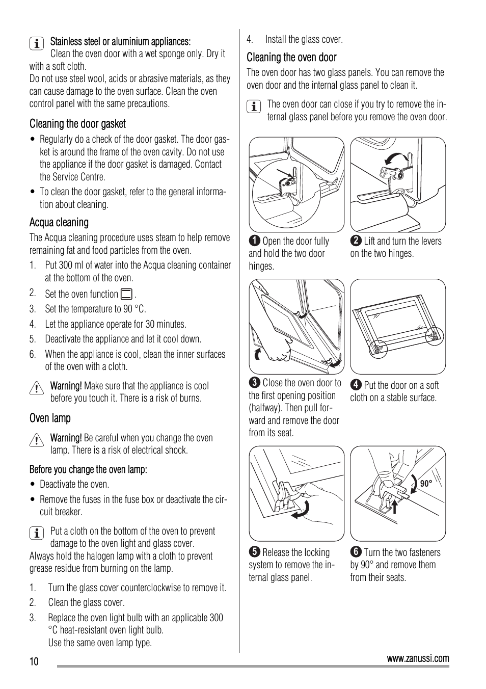 Zanussi ZOB10501 User Manual | Page 10 / 16