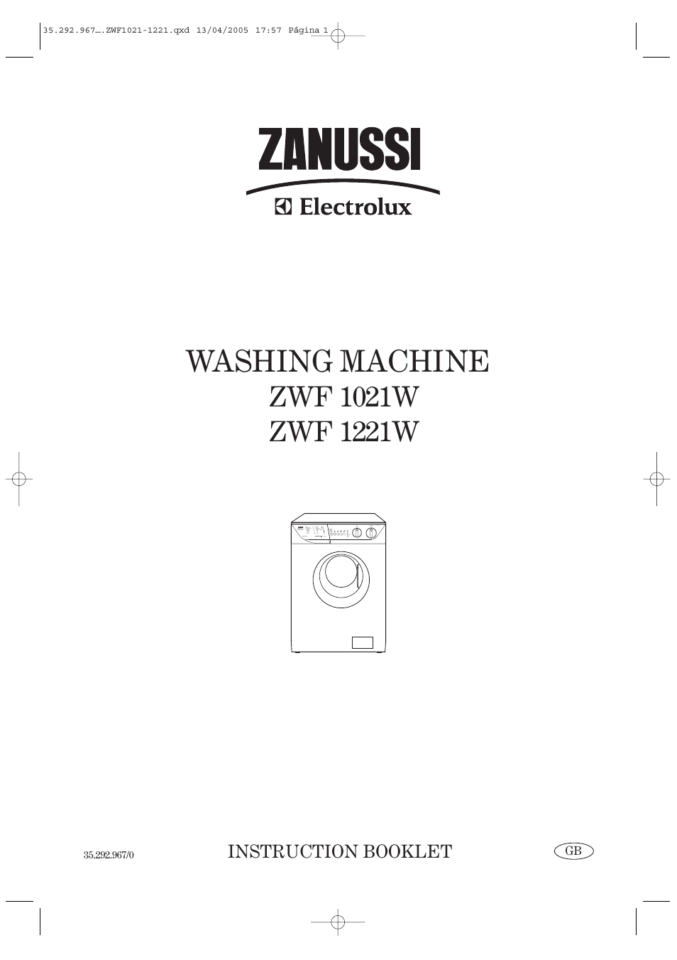 Zanussi ZWF 1021 W User Manual | 28 pages