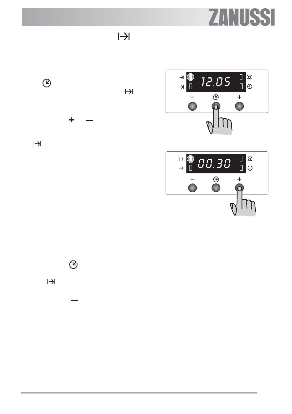 Cooking duration” function | Zanussi ZBF 560 User Manual | Page 11 / 36
