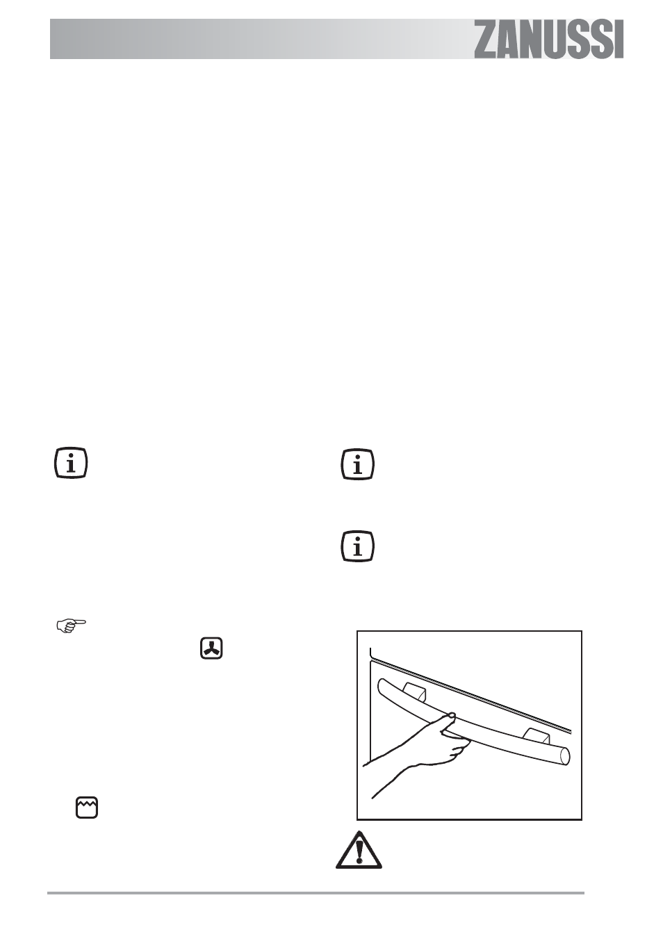 Before using the oven for the first time | Zanussi ZBF 560 User Manual | Page 9 / 36