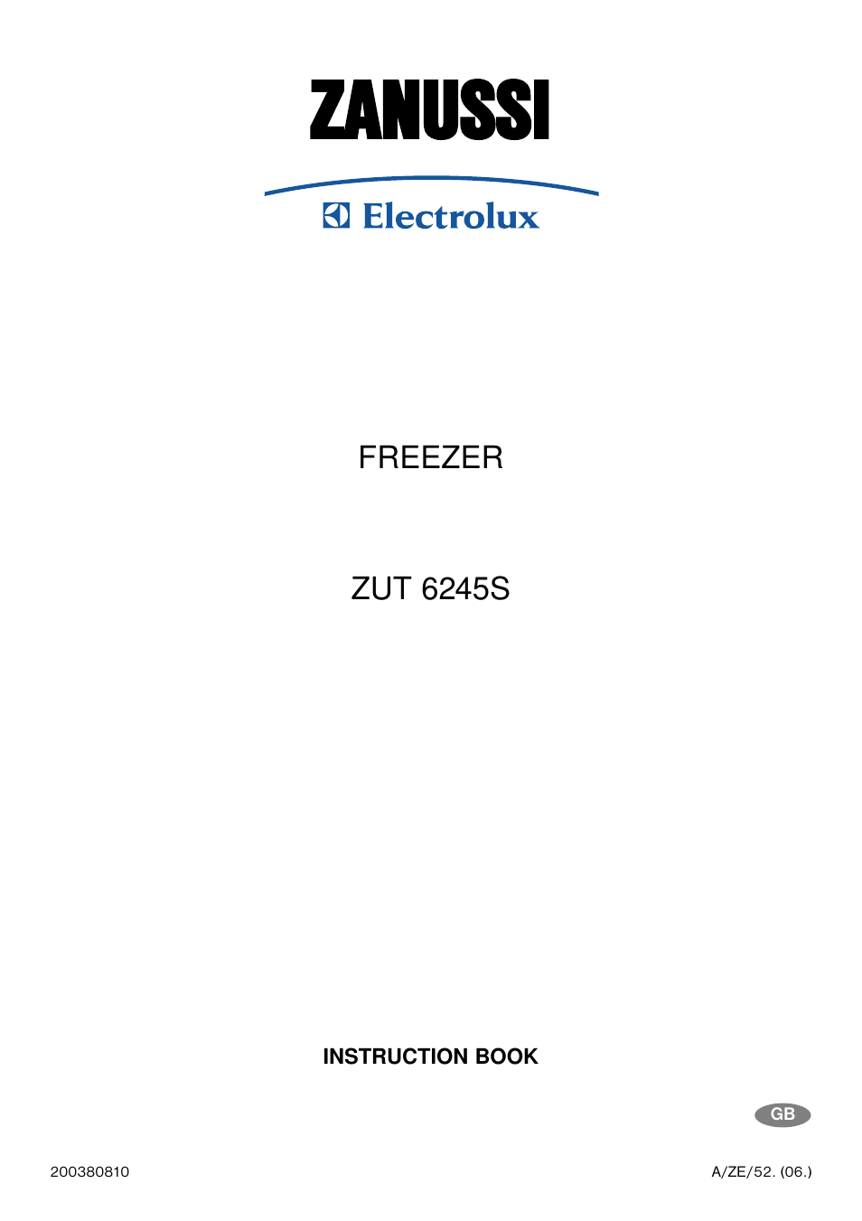 Zanussi ZUT 6245S User Manual | 16 pages