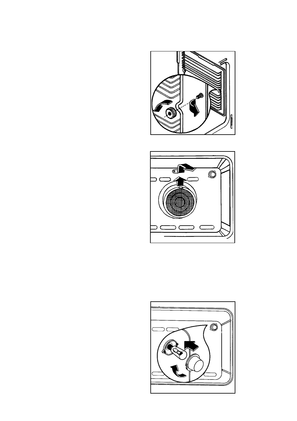 Replacing the oven light | Zanussi ZBC 748 User Manual | Page 18 / 24