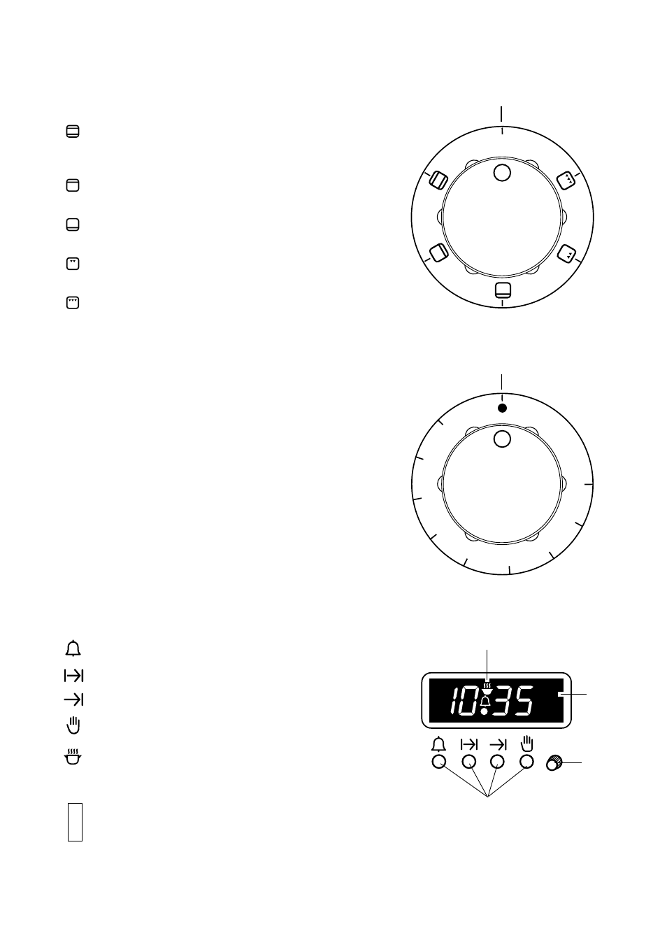 Lower oven, 24 hour clock and timer, Oven function control knob | Thermostat control knob | Zanussi ZDM 868 User Manual | Page 6 / 30