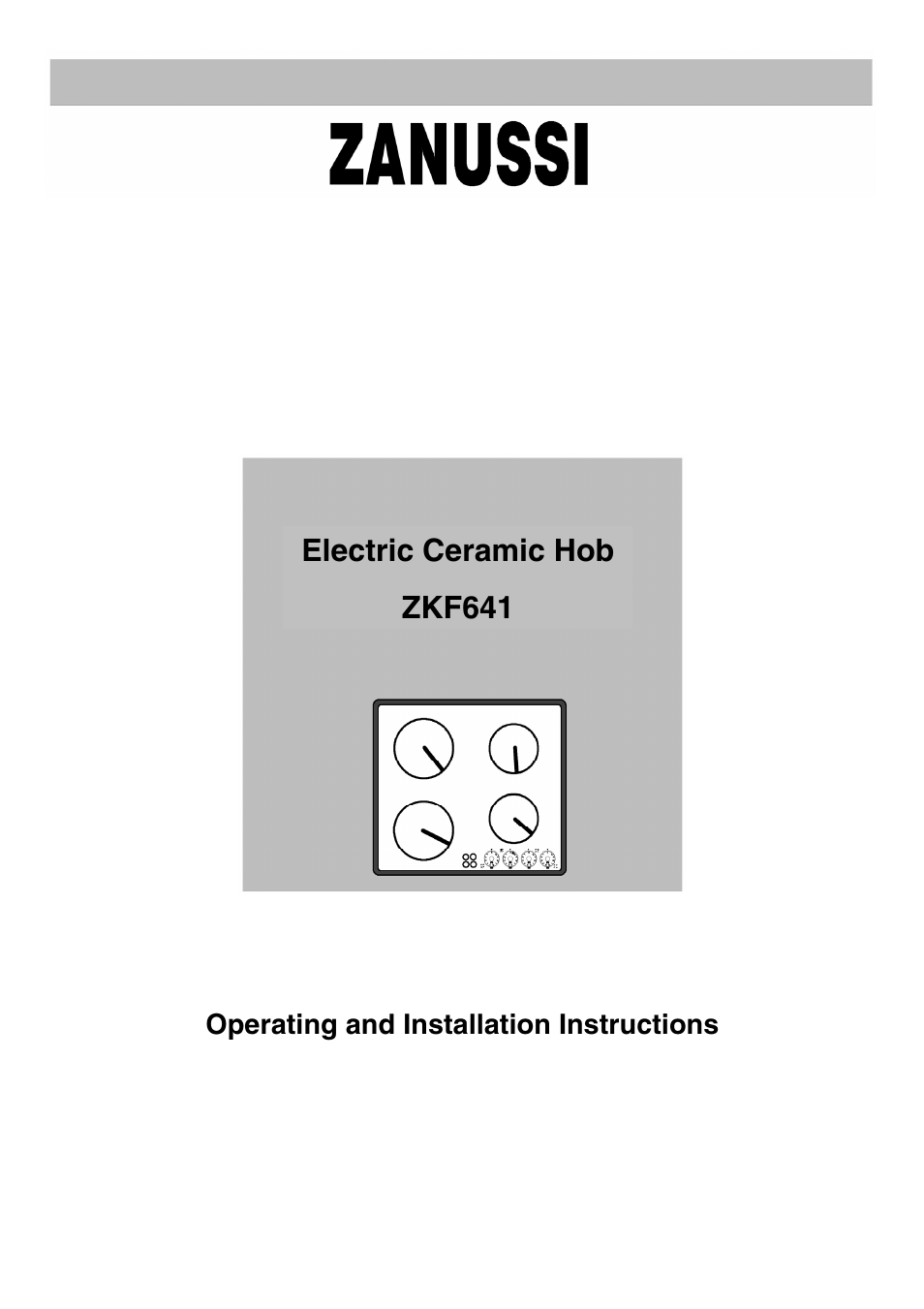 Zanussi ZKF641 User Manual | 16 pages