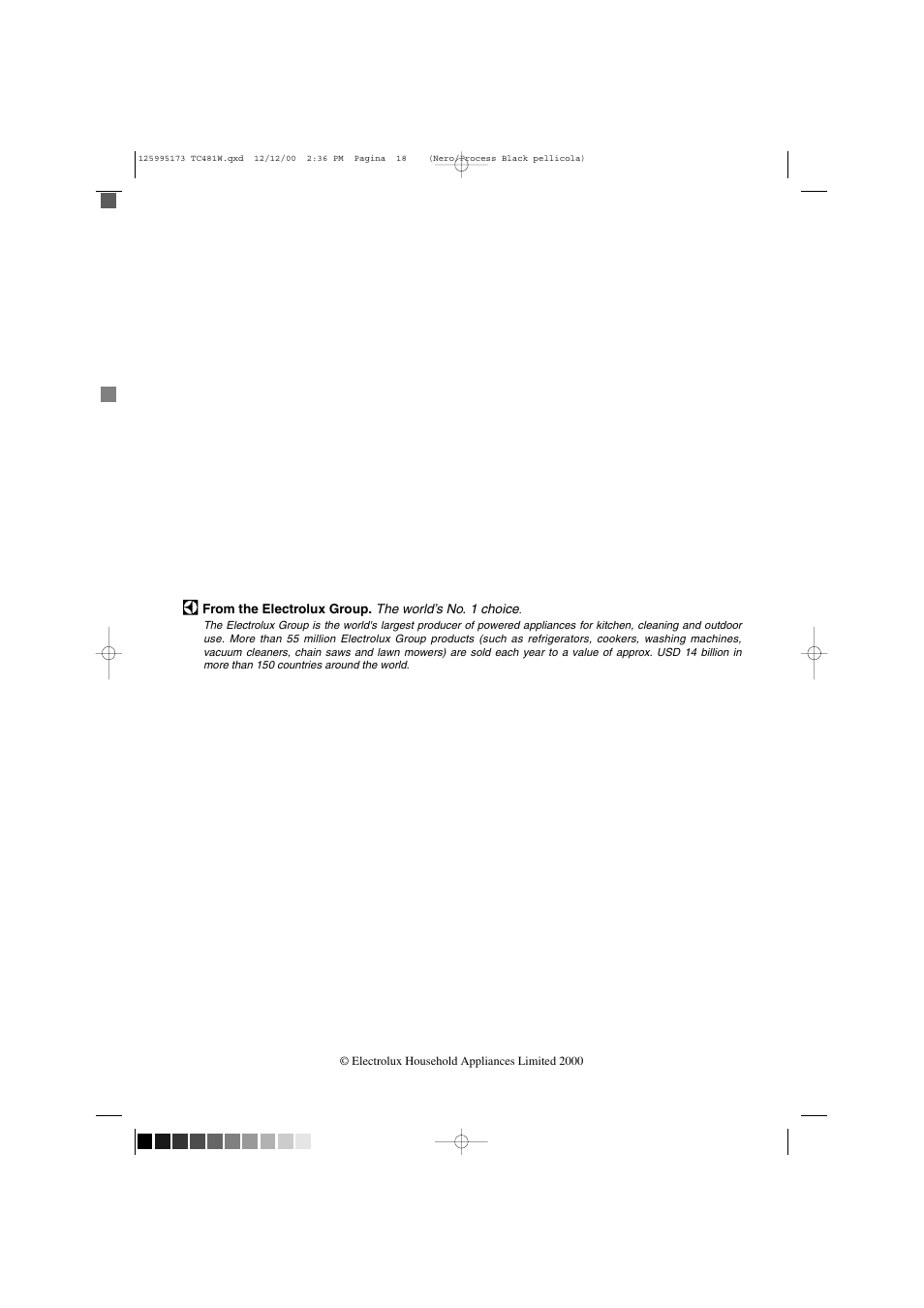 Zanussi TC 481 W User Manual | Page 18 / 18
