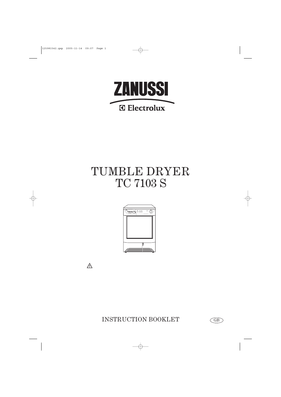 Zanussi TC 7103 S User Manual | 16 pages