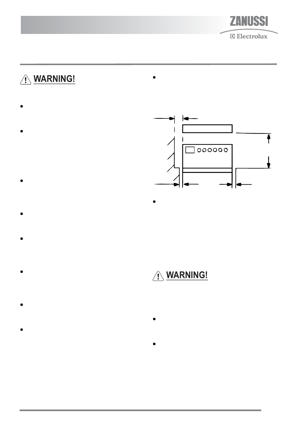 Installation instructions, Connecting to the electricity supply, Warning | Zanussi ZKT6050 User Manual | Page 35 / 40