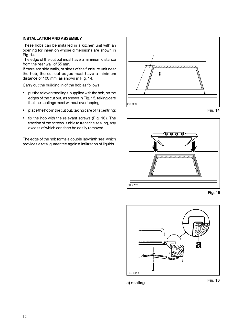 Zanussi ZGF 647 User Manual | Page 12 / 16