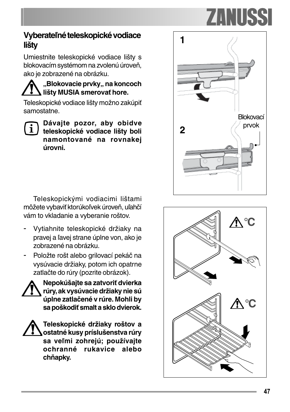 Zanussi ZOB 594 User Manual | Page 47 / 72