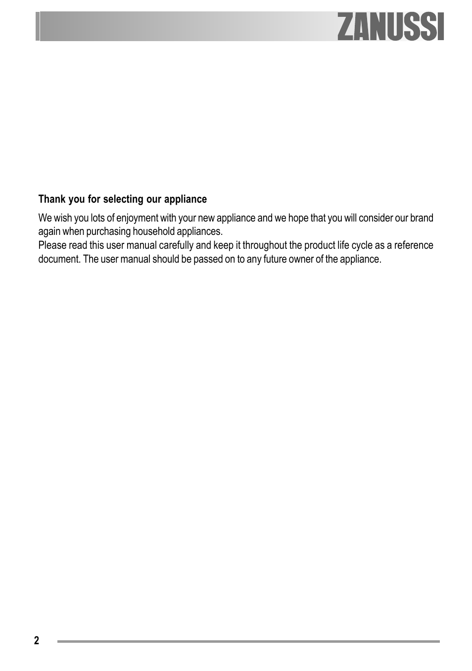 Zanussi ZOB 150 User Manual | Page 2 / 24