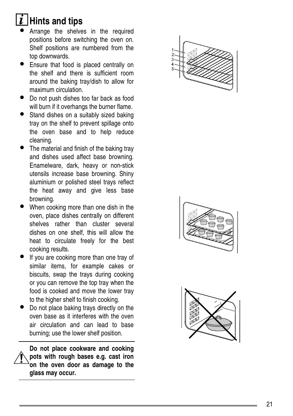 Hints and tips | Zanussi ZCG 7691 User Manual | Page 21 / 44