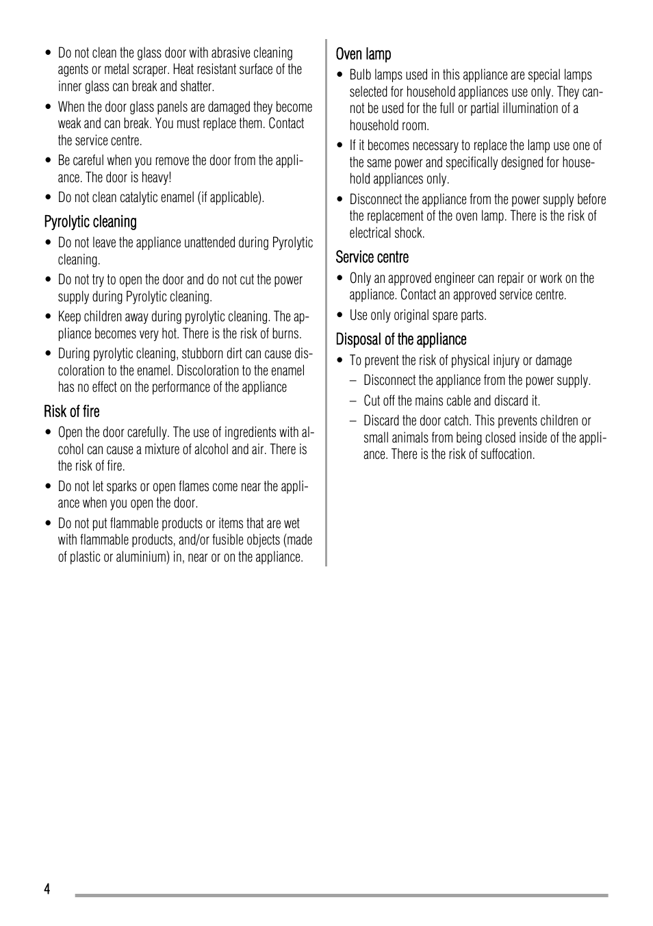 Zanussi ZYB992 User Manual | Page 4 / 20